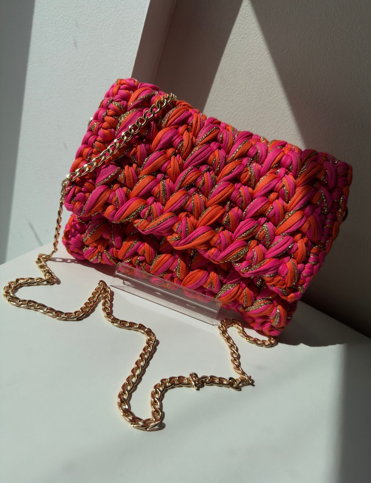 Sac Mao bicolore fushia/orange