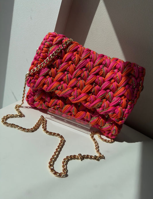 Sac Mao bicolore fushia/orange